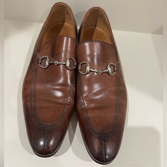 Gucci Mens Brown Leather Horsebit Loafer - Picture 1 of 5
